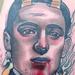 Tattoos - traditional evil man with horns and blood tattoo, Art Junkies Tattoos Gary Dunn - 90107